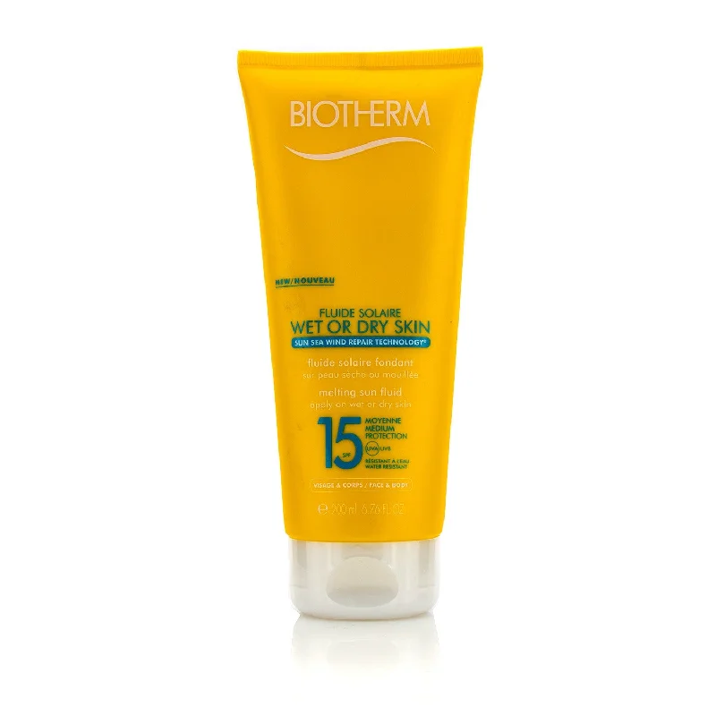 Biotherm Fluide Solaire Wet Or Dry Skin Melting Sun Fluid SPF 15 For Face & Body - Water Resistant  200ml/6.76oz