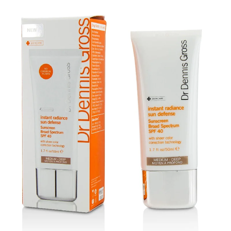 Dr Dennis Gross Instant Radiance Sun Defense Sunscreen Broad Spectrum SPF 40- Medium - Deep  50ml/1.7oz