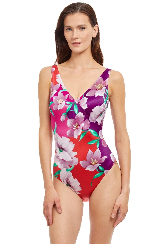 GOTTEX BELLA ROSE V-NECK ONE PIECE