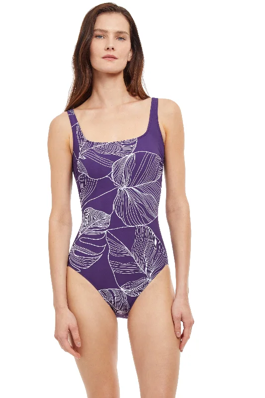 GOTTEX NATURAL ESSENCE  SQUARE NECK ONE PIECE SWIMSUIT