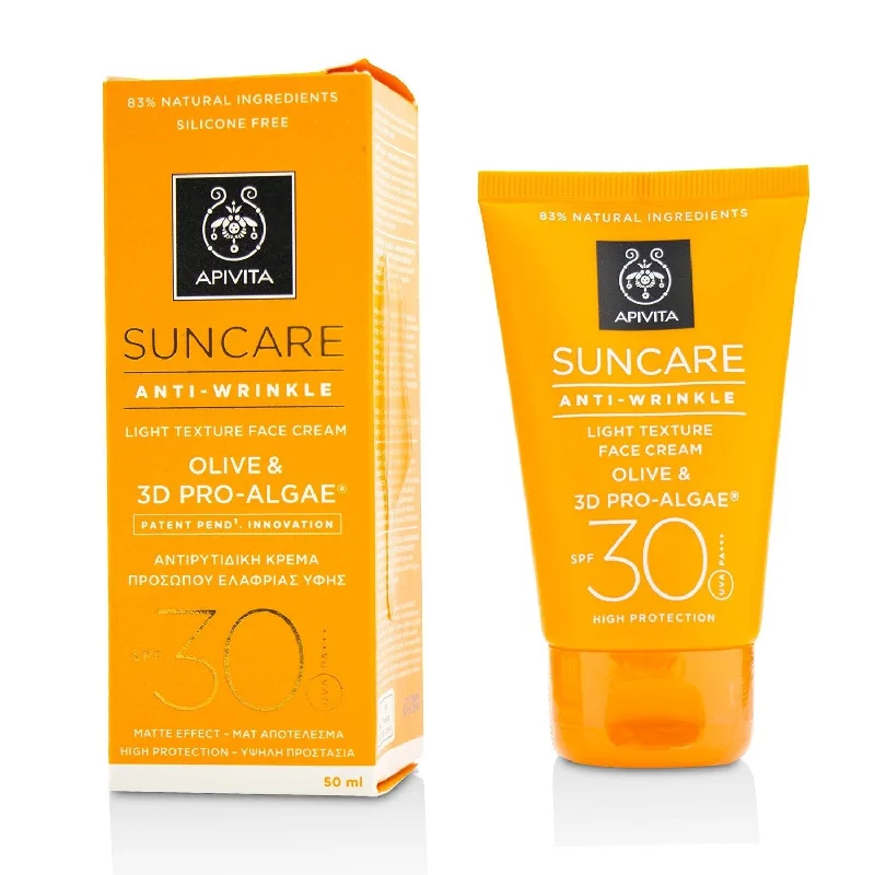 Apivita Suncare Anti-Wrinkle Light Texture Face Cream SPF 30 (Exp. Date: 11/2021)  50ml/1.7oz