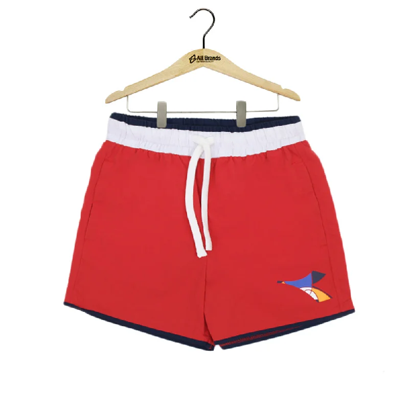 Kids Boy Graphic Swim Short,Red