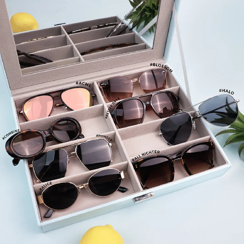 Tortoise frame wayfarers-8 Pairs Sunglasses Gift Box