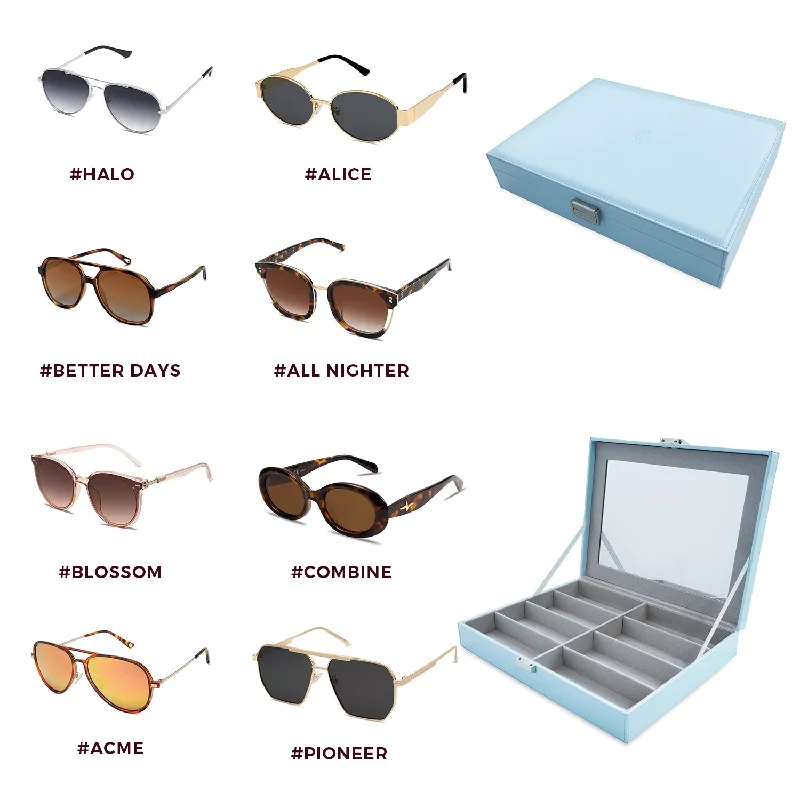 8 Pairs Sunglasses with Gift Box