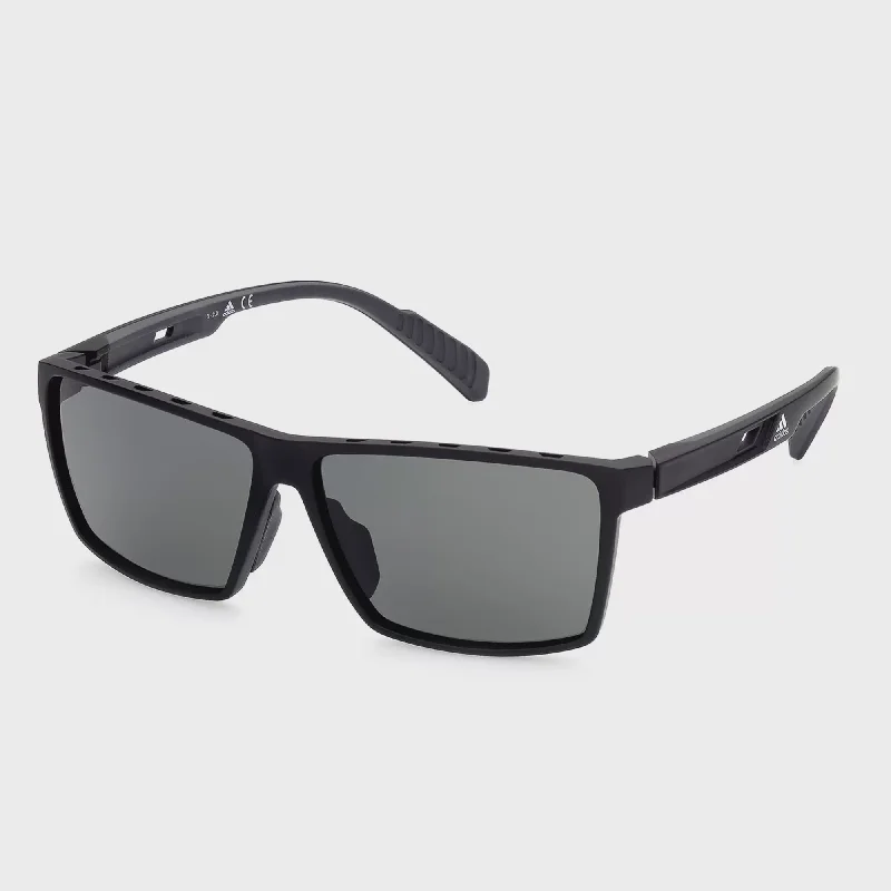 Tortoise shell polarized sunglasses-Adidas SP 0034 02A Matt Black Polarised