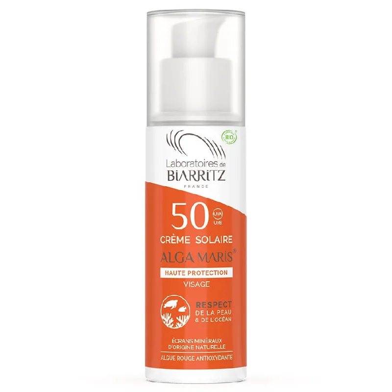 Algamaris Organic Sunscreen Face Cream Spf 50 Bio 50ml Alga Maris Laboratoires De Biarritz