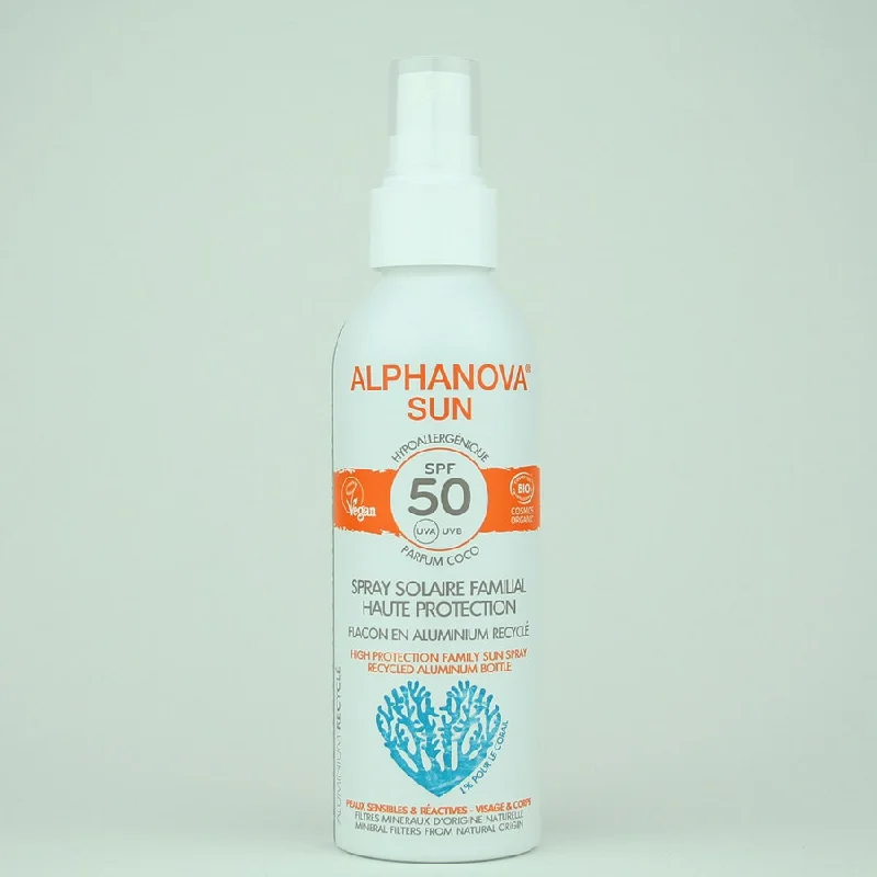 Alphanova Sun High protection family sun spray SPF50+ 150g (5,29oz)