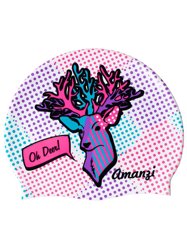 Amanzi Oh Deer Silicone Swim Cap