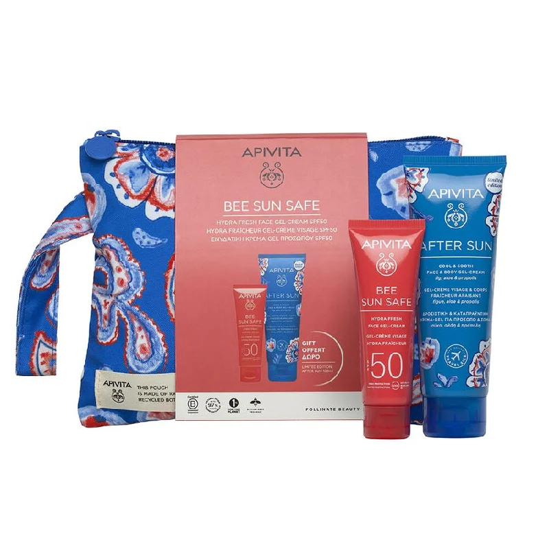 Apivita Bee Sun Safe Suncare Kit 250ml Bee Sun Safe Gel Creme Hydra Fraîcheur SPF50 + Gel Creme Fraicheur Apivita?Suncare Kit Gel Creme Hydra Fraîcheur SPF50 + Gel Creme Fraicheur Apaisant 250ml