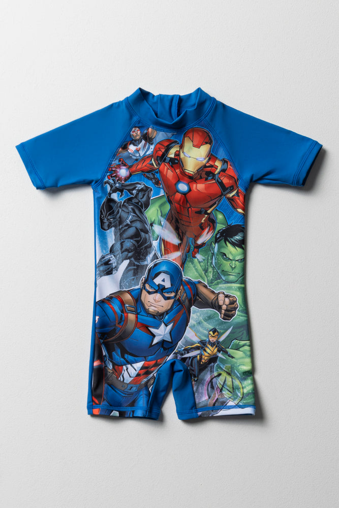 Avengers Swimsuit Bright Blue