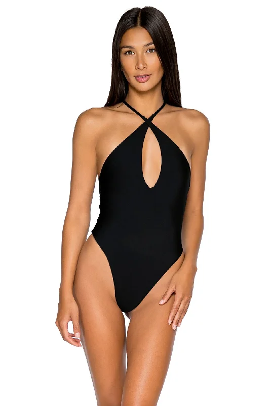 Striped bikini two-piece-B Swim Black Out Lawless One Piece