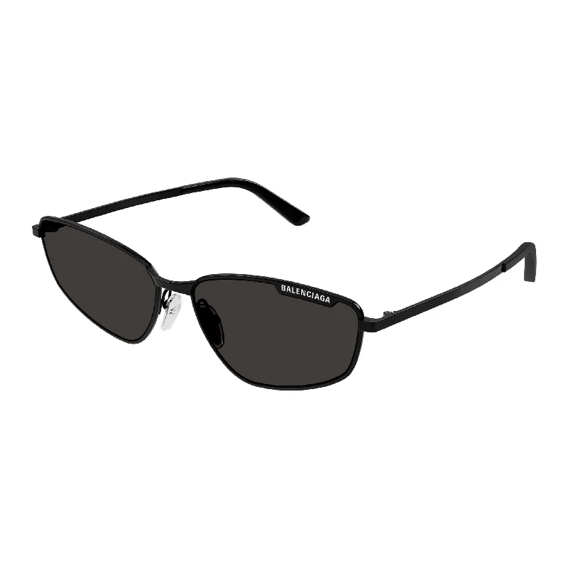 Reflective round sunglasses-Balenciaga BB 0277 001 Black