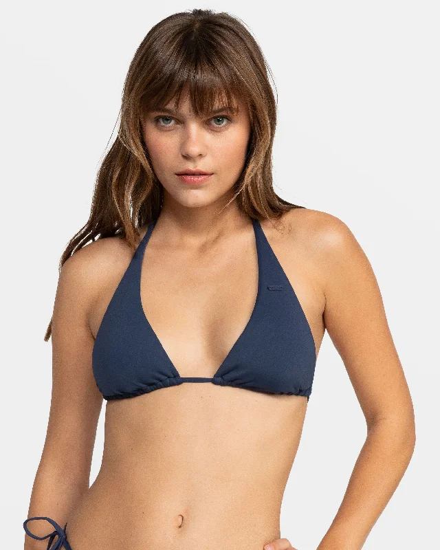 Reversible striped bikini-Beach Classics Elongated Triangle Bikini Top - Mood Indigo