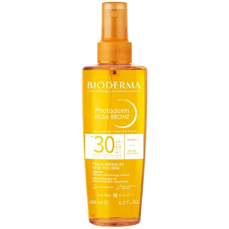 Bioderma Photoderm Bronz Dry Oil High Protection Sensitive Skin Spf30 Peaux sensibles 200ml (6,76fl oz)