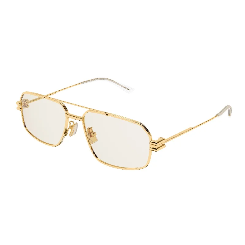 Lightweight square sunglasses-Bottega Veneta 1128 006 Gold Light Beige