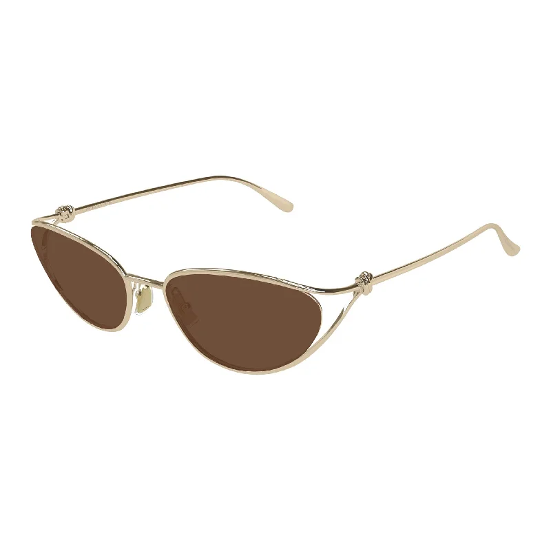 Classic polarized sunglasses-Bottega Veneta BV 1330 003 Gold Brown