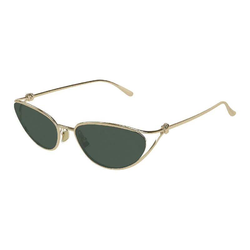 UV-block wayfarer sunglasses-Bottega Veneta BV 1330 004 Gold Green