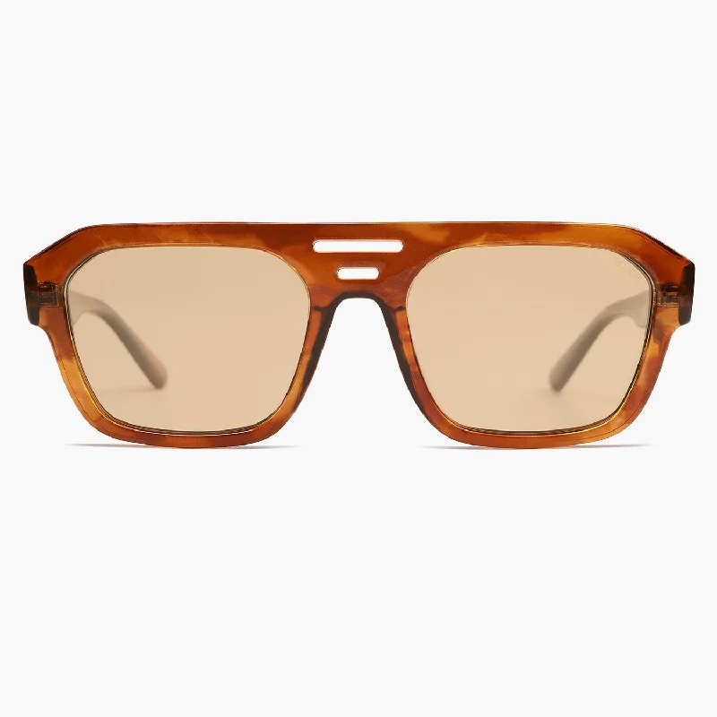 Amber Frame Light Brown Lens