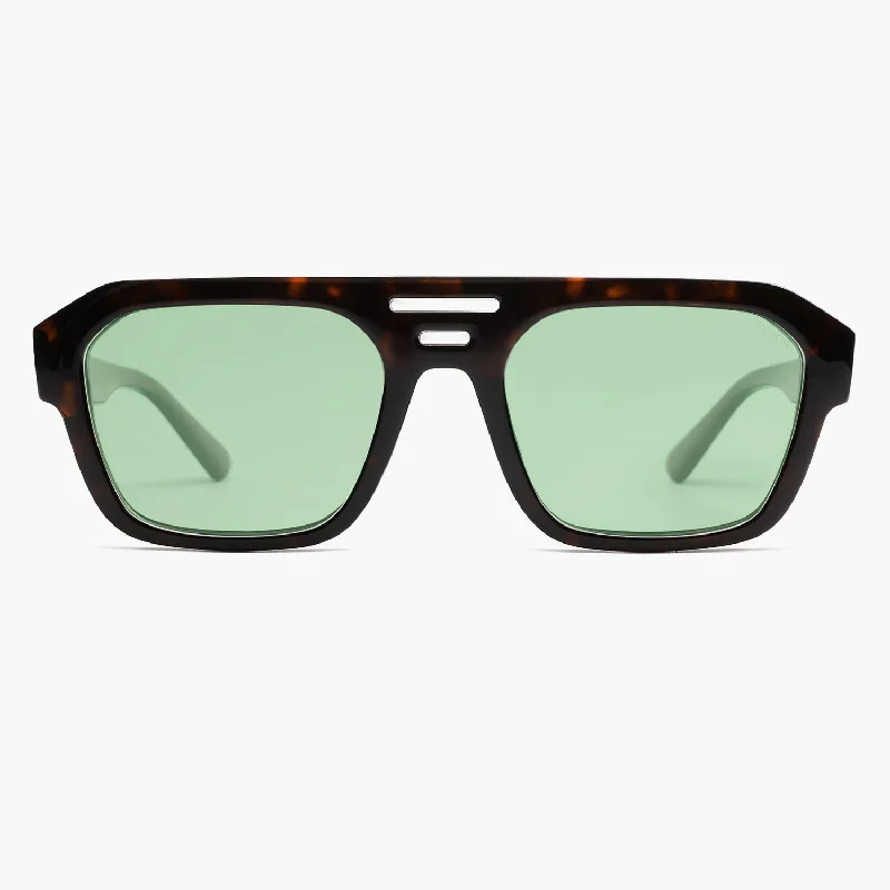 Tortoise Frame Green Lens