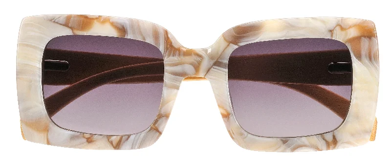 UV-protective cat-eye sunglasses-TIDE - Cream Shell