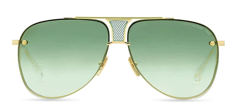 Retro tortoiseshell aviators-Dita Decade Two 2082 L Gold Clear