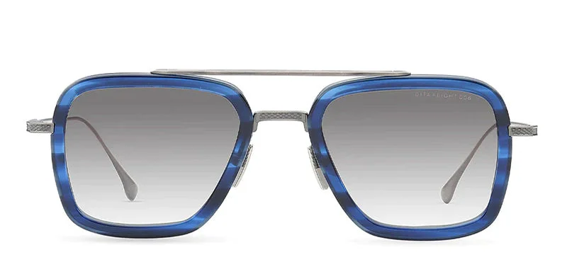 Vintage wraparound sunglasses-Dita Flight 006 7806 T Blue Silv