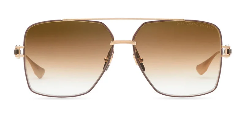 Tortoise shell polarized sunglasses-Dita Grand Emperik DTS159-A 05 Brushed White Gold Cappuccino