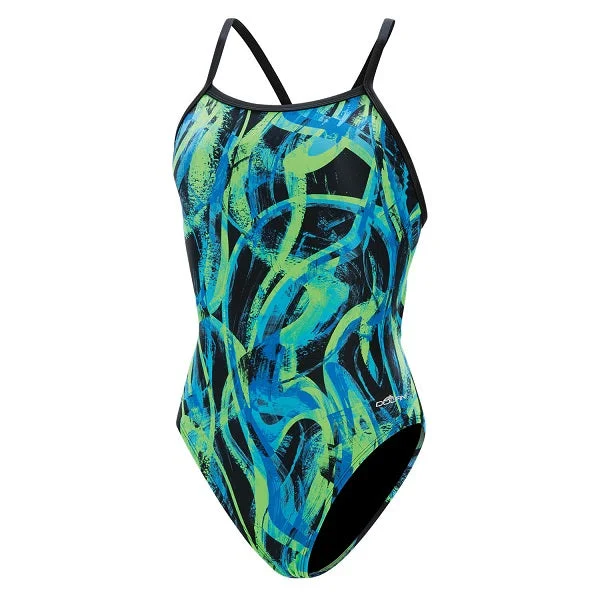 DOLFIN Women's XtraSleek Supernova V-2 Back One Piece Swimsuit