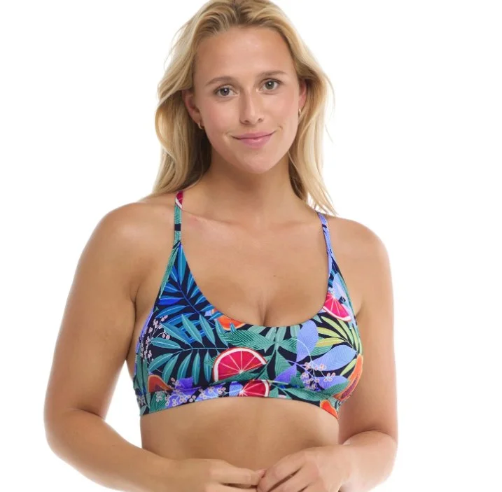 Ruched polka-dot bikini-EIDON PAPAYA ALEXA PLUS CUP BKINI TOP