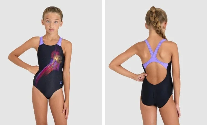 Girl's Arena Parrot Swimsuit V Back Us