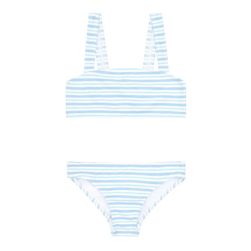 Matte black bikini bottom-minnow x j.crew girls peri blue stripe bandeau bikini