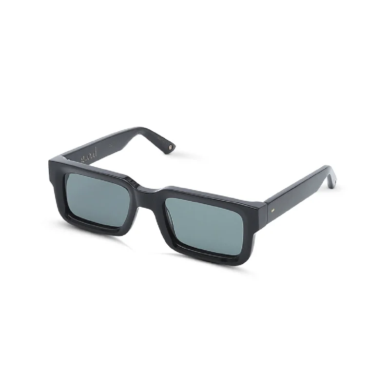 Classic polarized sunglasses-G.O.D Eyewear Twelve Black Green