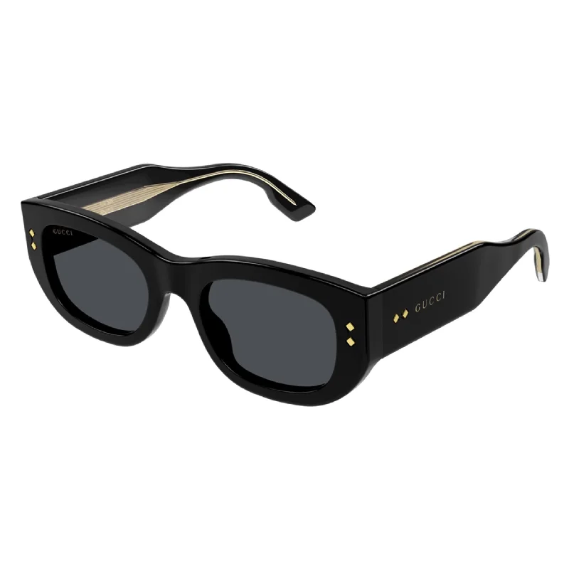 Retro black cat-eye sunglasses-Gucci GG 1215 001 Black