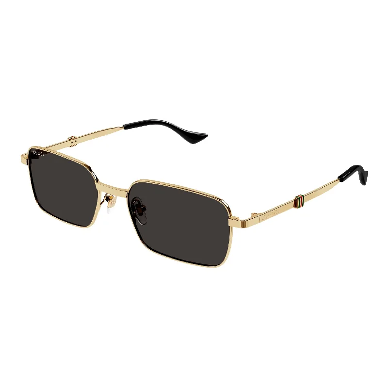 Anti-slip sport sunglasses-Gucci GG 1495 001 Gold Grey