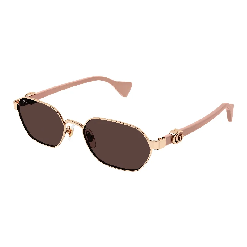 Lightweight mirrored wayfarers-Gucci GG 1593 003 Rose Gold Brown