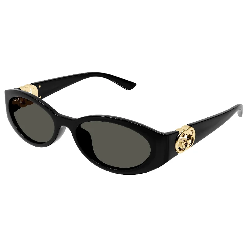 Oversized polarized sunglasses-Gucci GG 1662 001 Black Gold