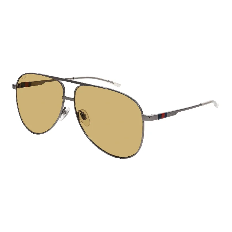 UV-protective wayfarer sunglasses-Gucci GG 1677 003 Ruthenium Amber