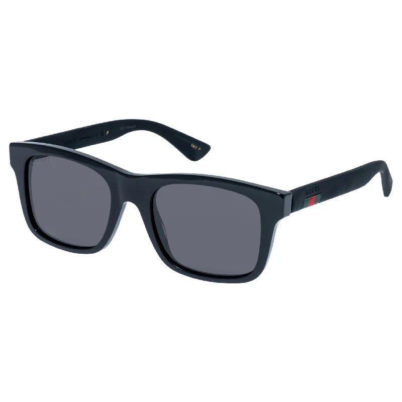 Reflective lens sport sunglasses-Gucci GG 0008 001 Black