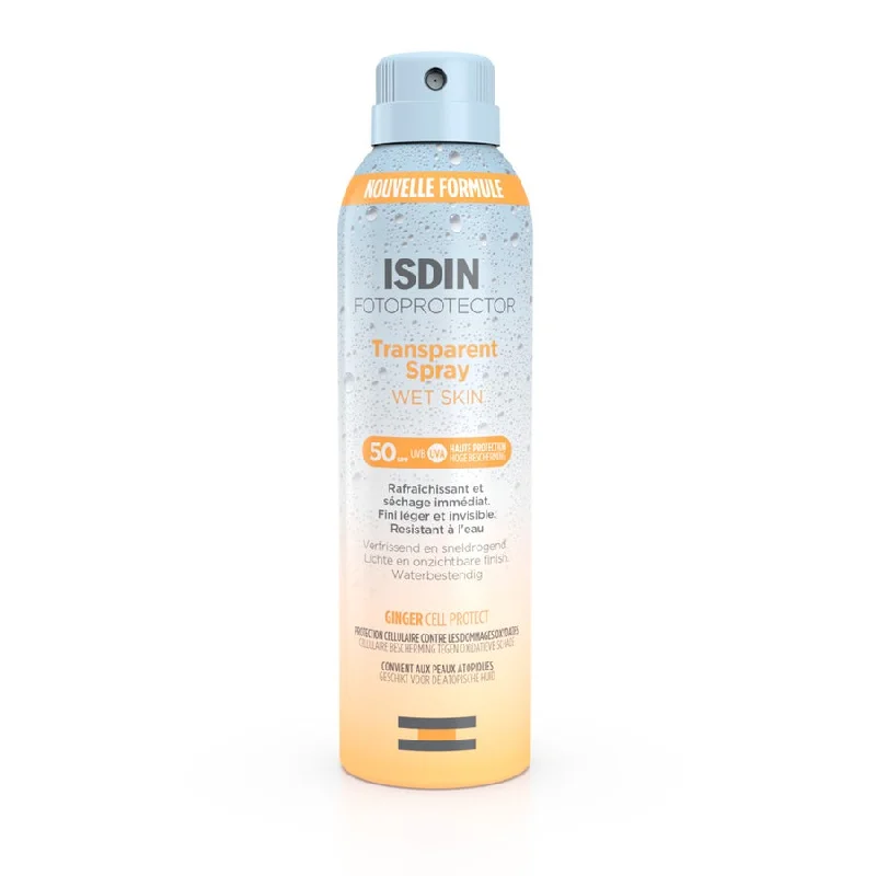 Isdin Transparent Spray Transparent Spray Spf50 Fotoprotector Wet Skin Fotoprotector 250ml (8,45fl oz)