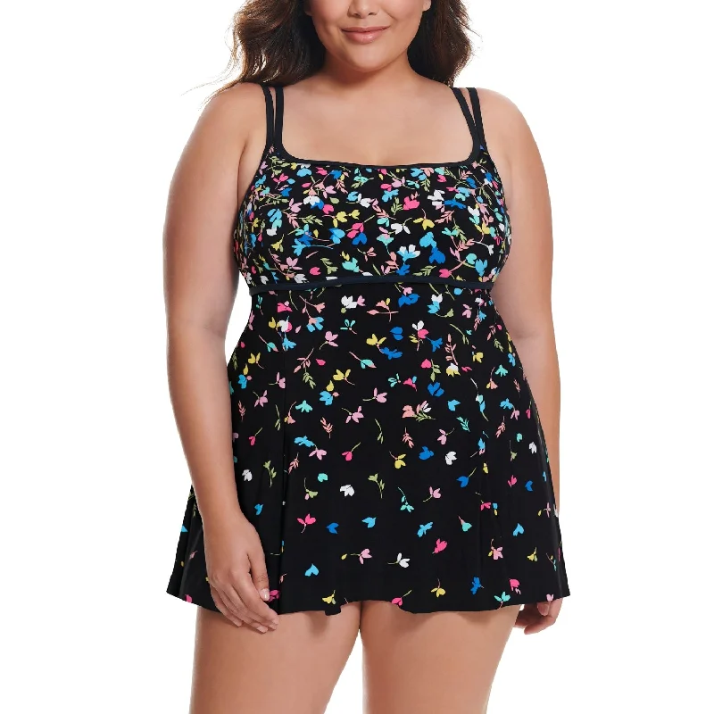 Longitude Swimwear Plus Size Swimdress - Floral