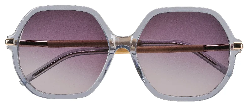 Matte red wayfarer sunglasses-MAPLE - Crystal Grey