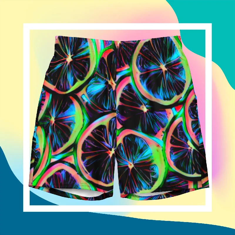 Neon Citrus Men's Swim Trunks