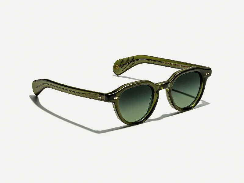 UV-block wayfarer sunglasses-Moscot Baitsim Dark Green Forest 48