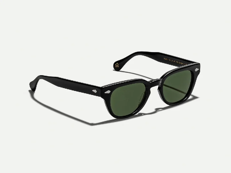 Tortoiseshell square sunglasses-Moscot Hazen Black