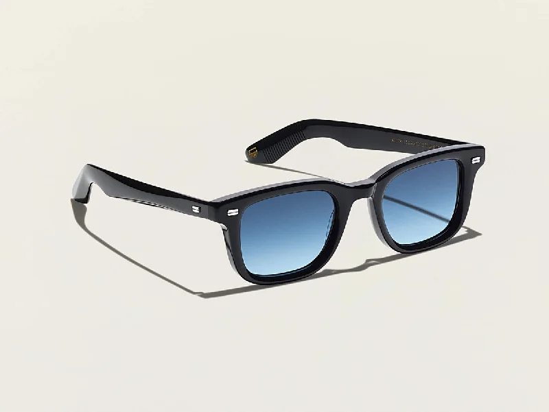 Reflective lens wayfarers-Moscot Klutz Black Denim