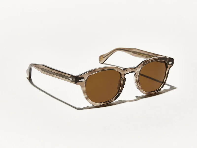 Lightweight wraparound sunglasses-Moscot Lemtosh Ash Brown 49