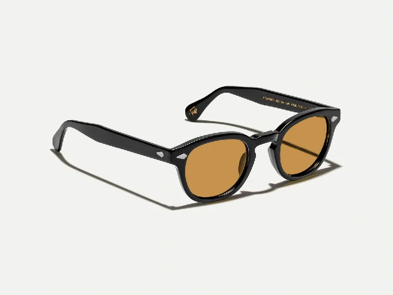 UV-block sport sunglasses-Moscot Lemtosh Black Amber 49 Base 2