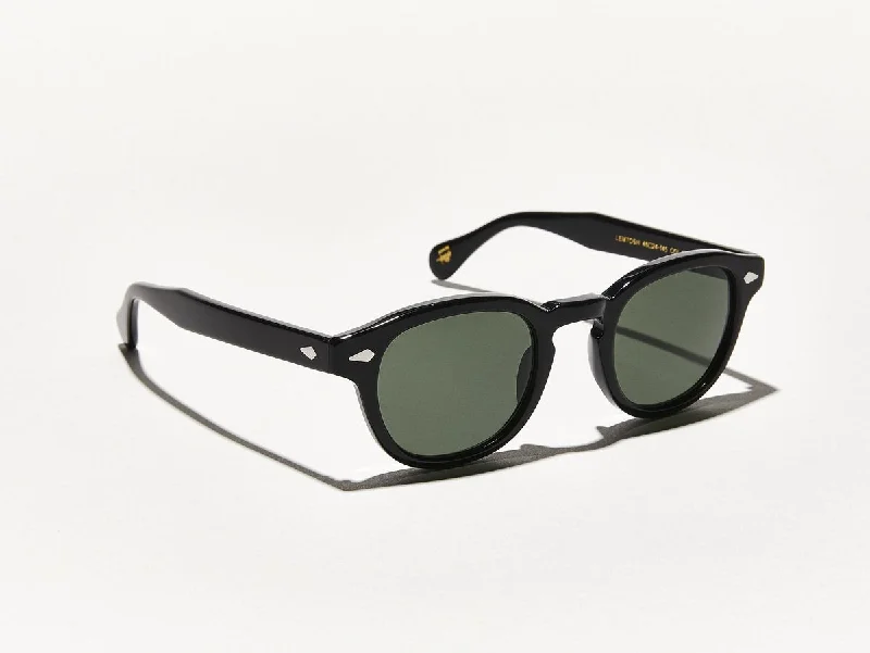 Retro round sunglasses-Moscot Lemtosh Black 49 G15