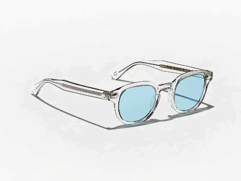 Oversized square sunglasses-Moscot Lemtosh Crystal Blue 49