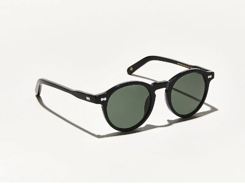 Reflective aviator sunglasses-Moscot Miltzen Black G15